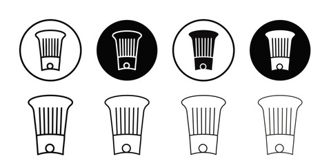 Chef hat icon Thin line flat illustration