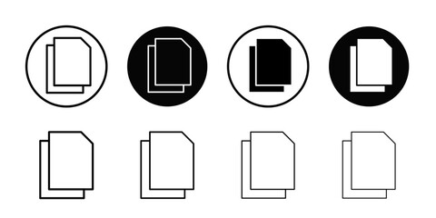 Copy icon Thin line flat illustration