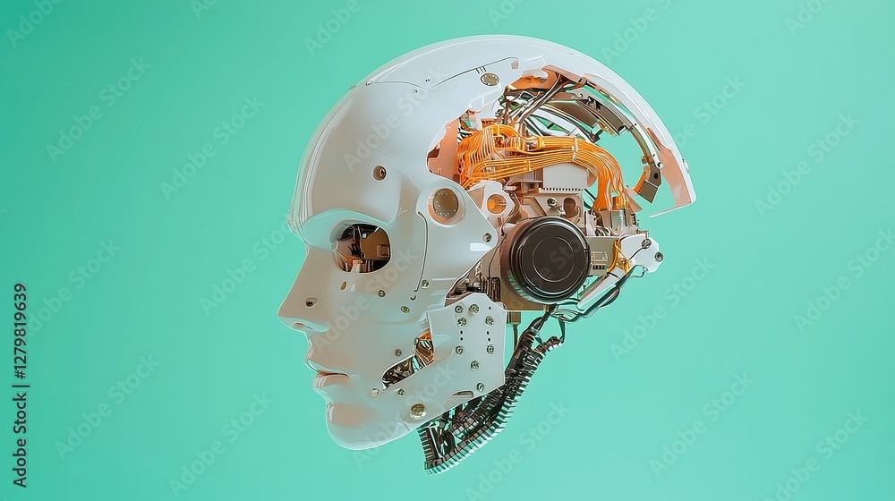 Poster ethical considerations in ai chatbot development, exploring major concerns like bias, privacy, and m