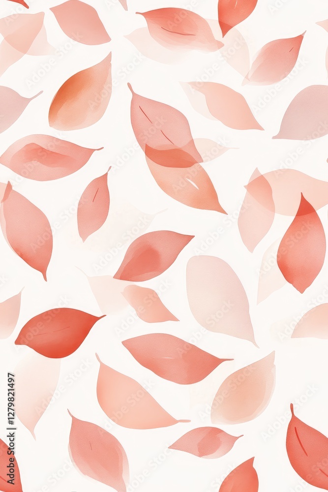 Poster delicate petals in soft pink and peach tones create a seamless pattern perfect for spring decor and 