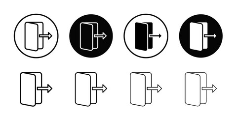 Logout icon Thin line flat illustration