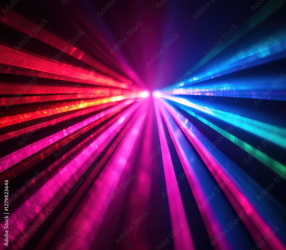 Poster vibrant laser light display with colorful rays stunning play of light and color creating a mesmerizi