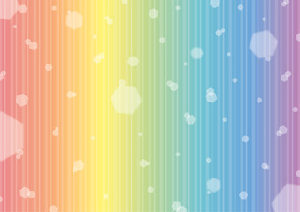 七色グラデーションの背景イラスト