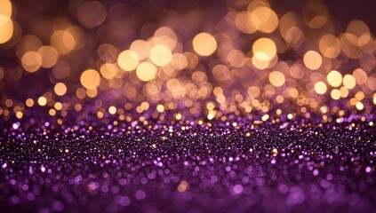 Vibrant Purple Glitter Background with Bokeh Effects for Creative and Elegant Design Projects in Celebratory or Festive Themes