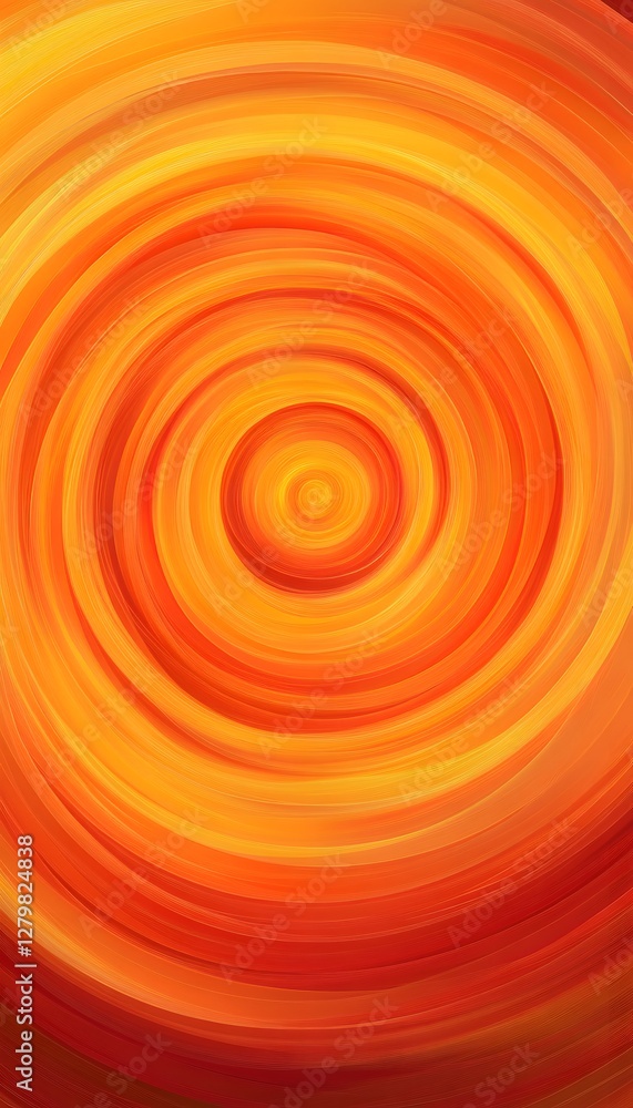 Poster a concentric circle design representing warmth and radiance