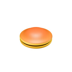 3d rendering icon illustration golden brown dorayaki with angle 4