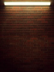 dark brick wall with light 