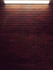 red brick wall with light 