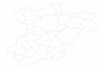 country vector map of the capellon canton, luxembourg