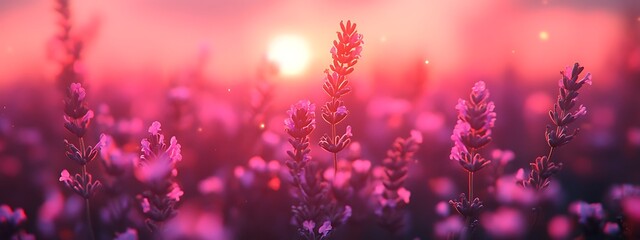 Lavender Field at Sunset