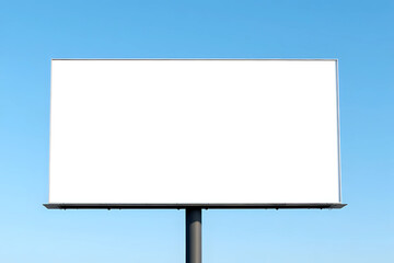 Obraz premium Blank billboard ready for new advertisement and blue sky.