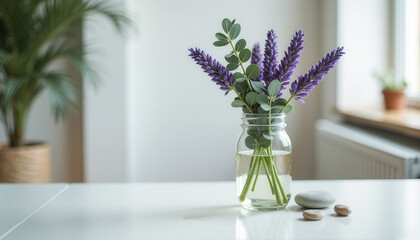 Mason jar vases with wildflowers for rustic home decor, wedding centerpieces, and farmhouse-style events. Perfect for DIY floral arrangements and country-chic interior design.