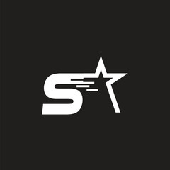 Logo initial S and Star for sport logo