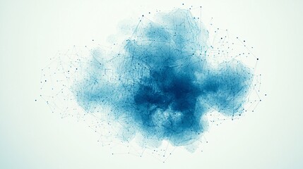 Obraz premium Abstract blue cloud network data