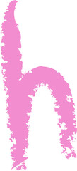 H Letter Hand Drawn Crayon Alphabet