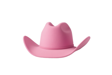 Pink cowboy hat with a white background, isolated