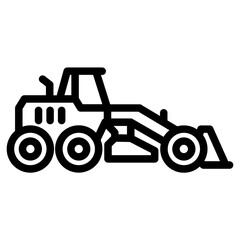 tractor isolated on white