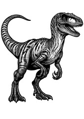 Fototapeta premium Vector Illustration of a Velociraptor