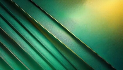 Obraz premium A vibrant abstract image featuring layered green textures with golden highlights, creating a dynamic visual flow.