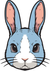 Bunny head design art illustration