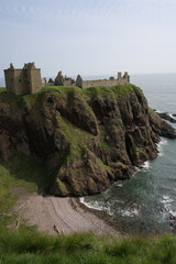 Dunnottar Castle located on the coast of Scotland, about 2 miles south of Stonehaven in Aberdeenshire.