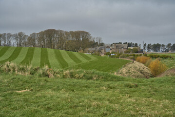 Dunnottar Castle located on the coast of Scotland, about 2 miles south of Stonehaven in Aberdeenshire.