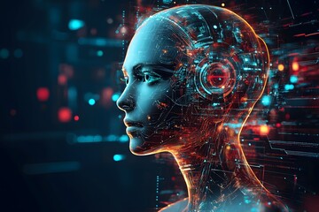 Obraz premium Artificial intelligence in life, Generative AI