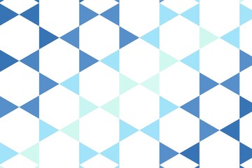 Blue mint abstract diamond grid with triangular geometric pattern and seamless structured symmetry. Modern polygonal tessellation concept