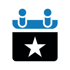 Calendar bookmark favorite appointment icon.