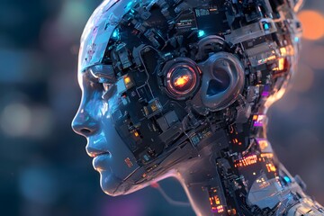 Fototapeta premium Artificial intelligence in life, Generative AI