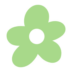 green flower on transparent background 