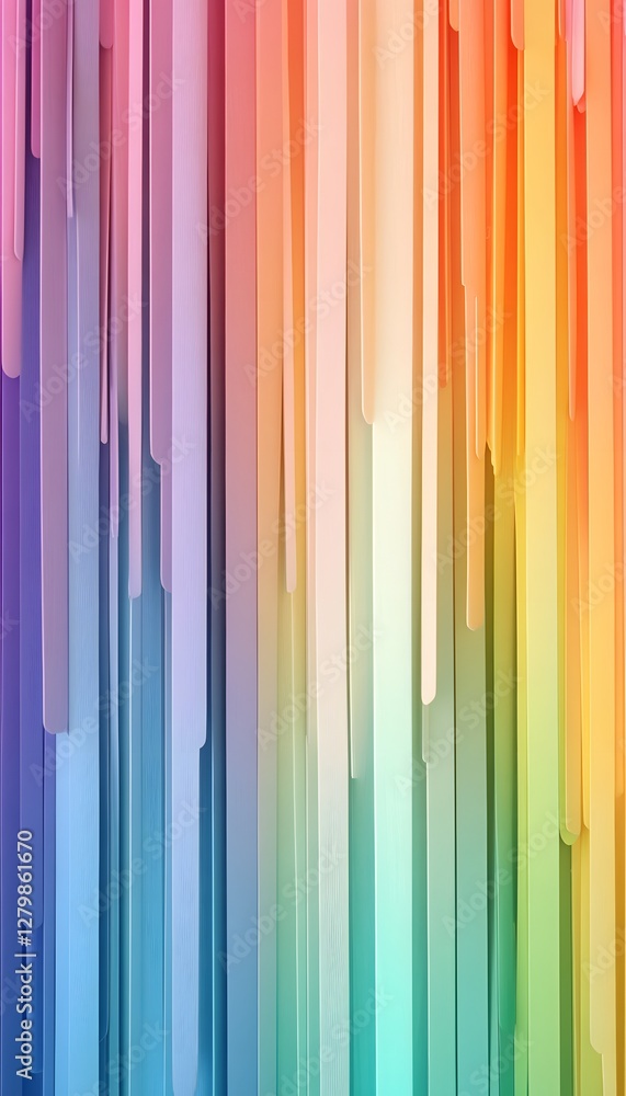 Poster beautiful vertical lines are displayed using a spectrum of colors