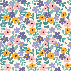 seamless pattern with flower.