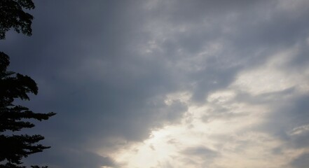 clear sky in the morning with beautiful white clouds, perfect for background