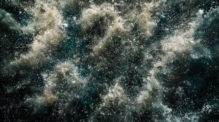 Fototapeta premium Abstract Cosmic Clouds with Shimmering Particles and Blue Tones