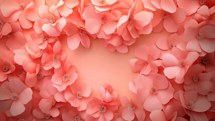 Obraz premium A gentle pastel pink floral background, perfect for celebrations like Mother's Day or weddings