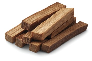 Fototapeta premium Stacked Wood Incense Sticks Isolated