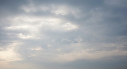 clear sky in the morning with beautiful white clouds, perfect for background