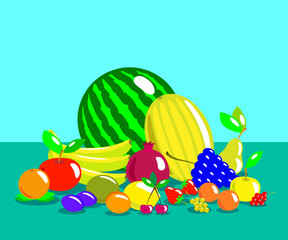 fruits and vegetables on a plate