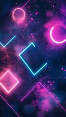 Obraz premium Geometric Shapes and Colors Combining for Abstract Artistic Background