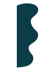 Abstract Border Fluid Organic Shape Art