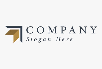 Square Arrow Logo. Geometric Shape with Right and Up Direction. Minimal Modern Logotype Concept Usable for Corporate, Identity, Business, Brand Logo related with Logistic, delivery, Technology,