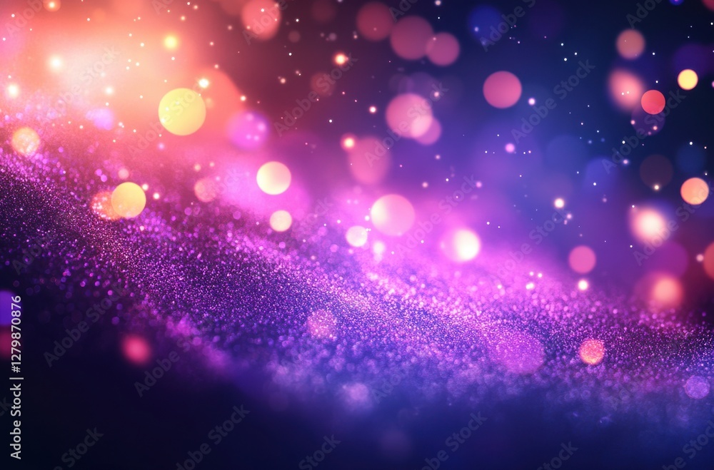Poster sparkling vibrant background of colorful glitter and bokeh lights with a dreamy atmosphere for artis