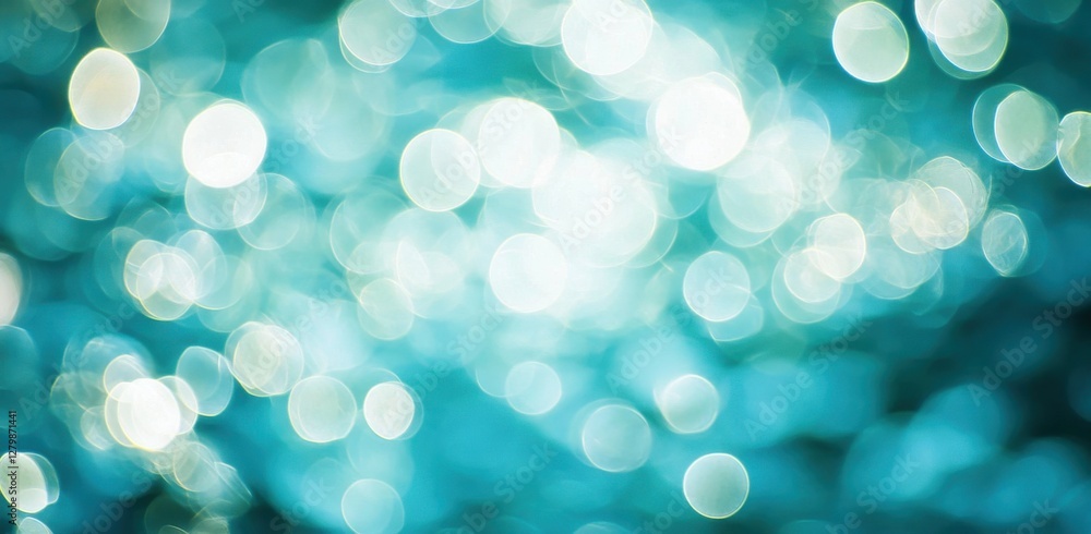 Poster stunning abstract water background with soft bokeh effect featuring vivid blue and turquoise tones i