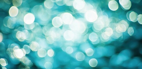 Fototapeta premium Stunning Abstract Water Background with Soft Bokeh Effect Featuring Vivid Blue and Turquoise Tones Ideal for Relaxation and Serenity in Design Projects