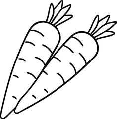 Carrot fresh vegetable vector art illustration