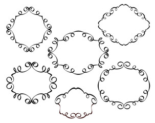 122.epsSet of vector frames black and white