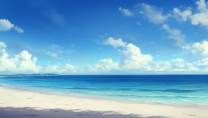 Obraz premium Sunny Beach Seaside Horizon