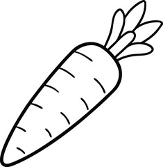 Carrot fresh vegetable vector art illustration