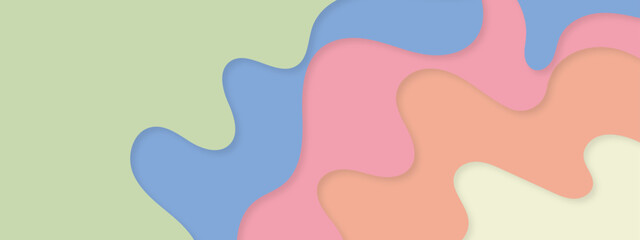 A vibrant, playful abstract design featuring colorful shapes